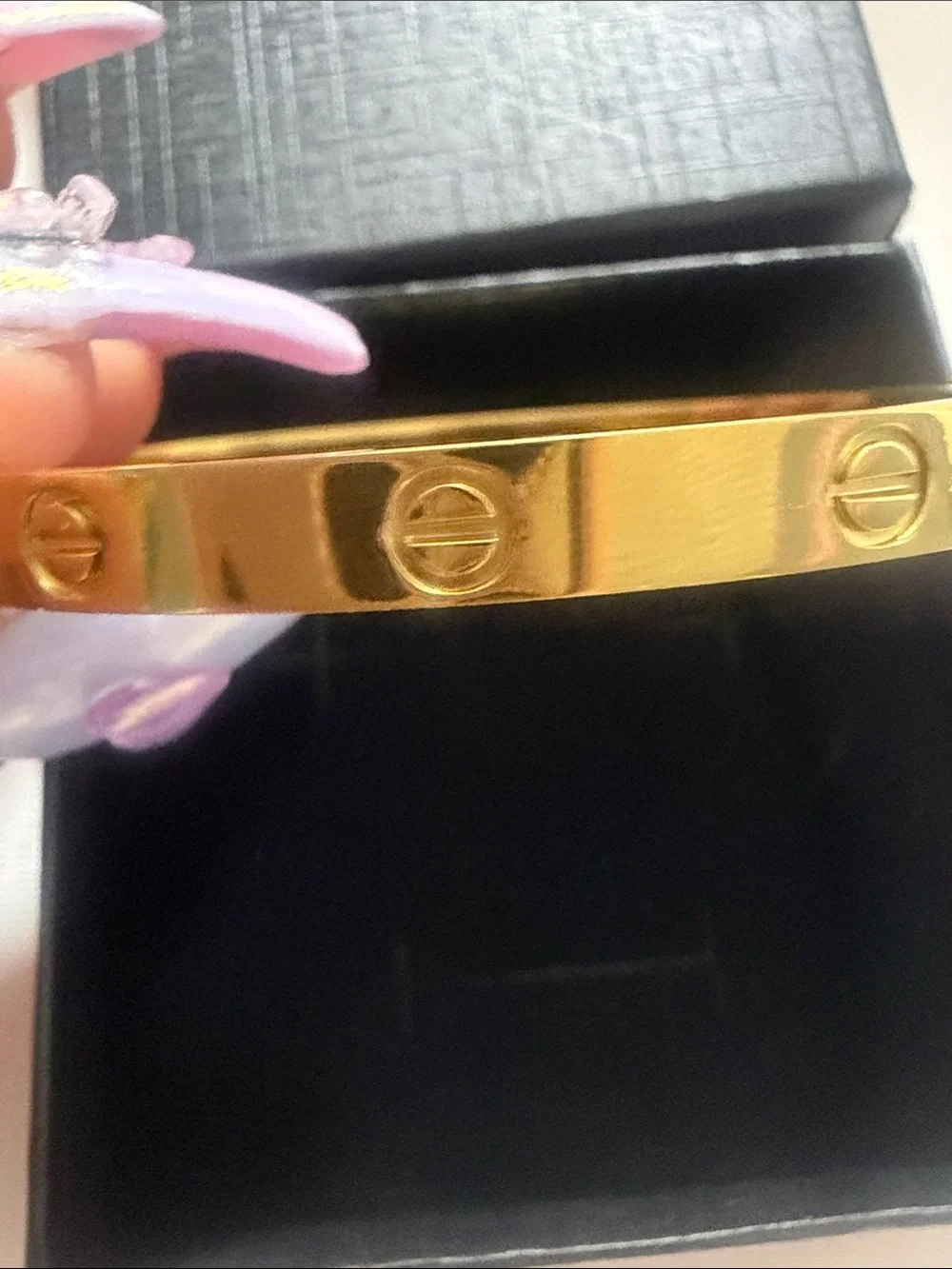 Gold Bangle Bracelet - Picture 2 of 4